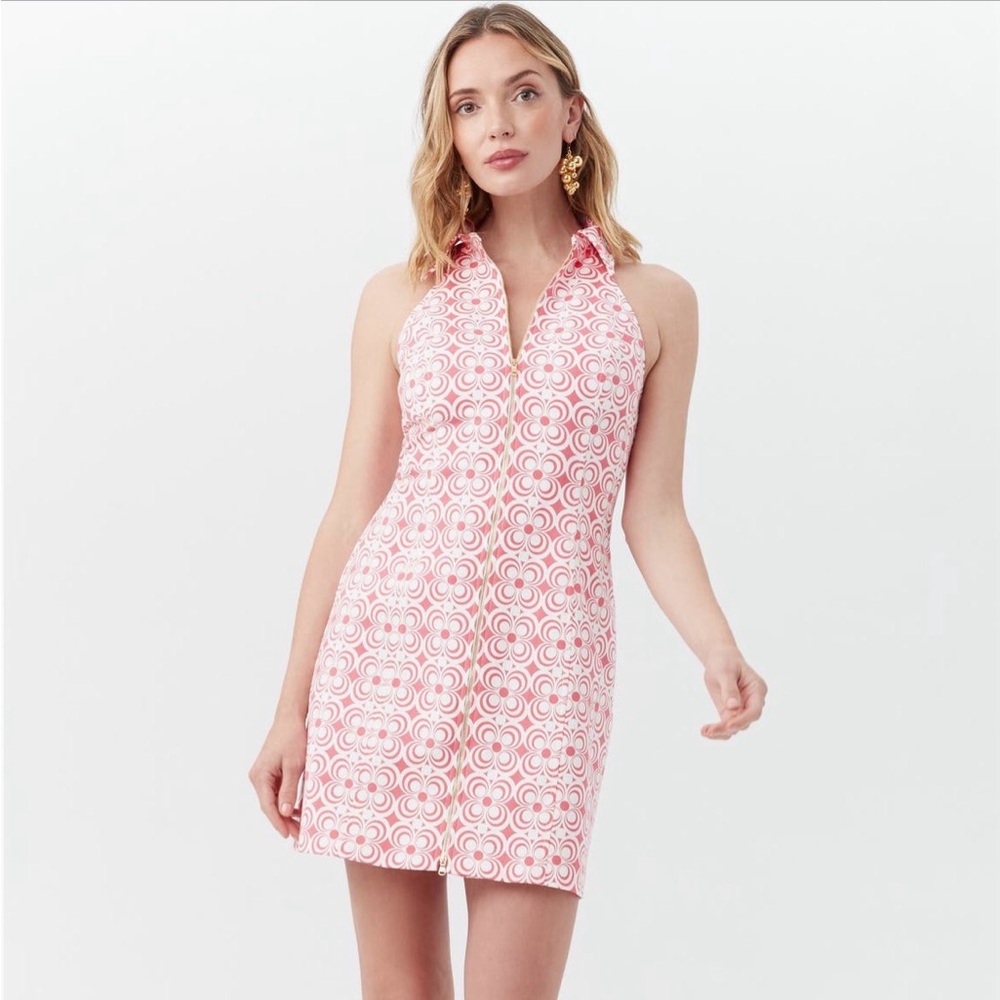 TrinaTurk Rosalina dress in Positano pink